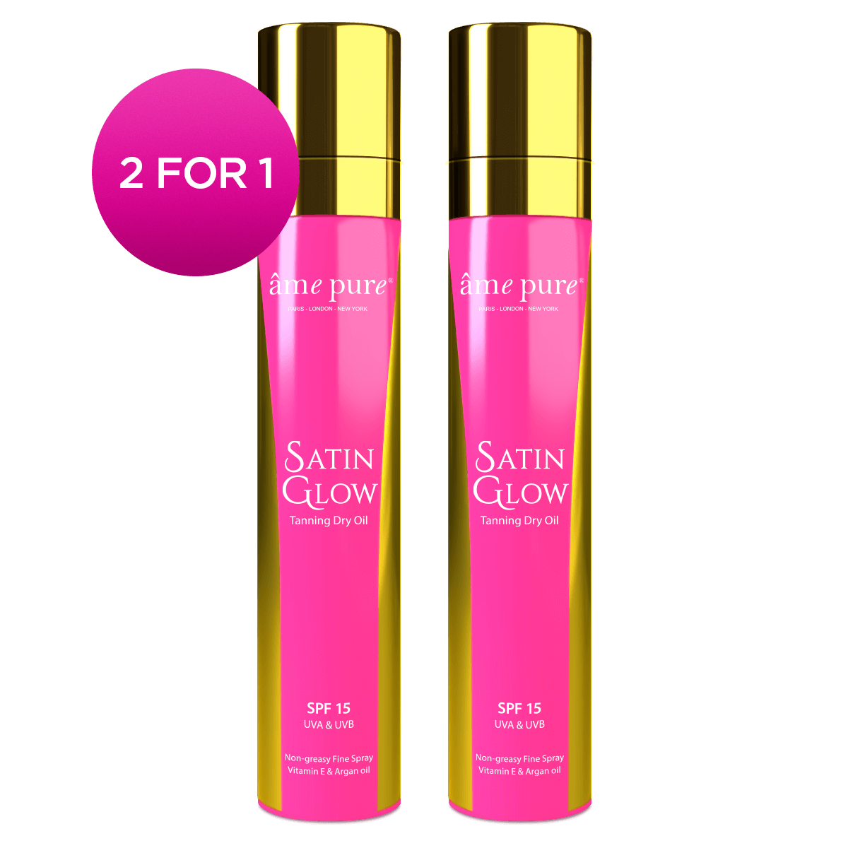 Satin Glow™ Sunscreen Tanning Oil | SPF 15 | 2 for 1